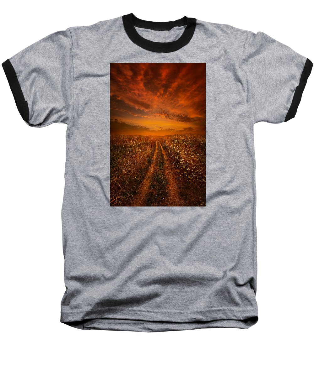 Road Baseball T-Shirt featuring the photograph Miles and Miles Away by Phil Koch