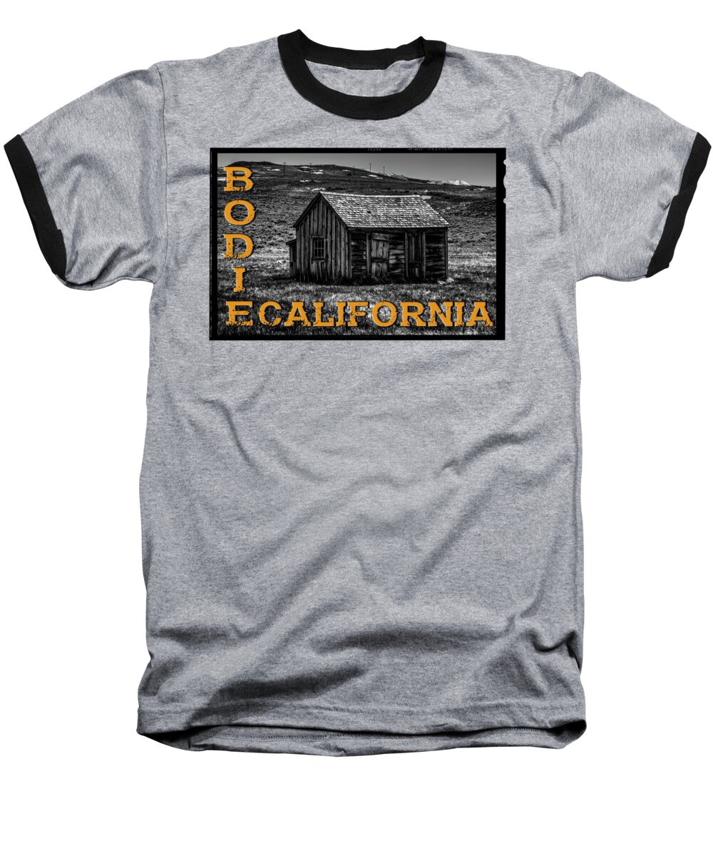 California Baseball T-Shirt featuring the photograph Mine Shack at Bodie Ghost Town by Roger Passman