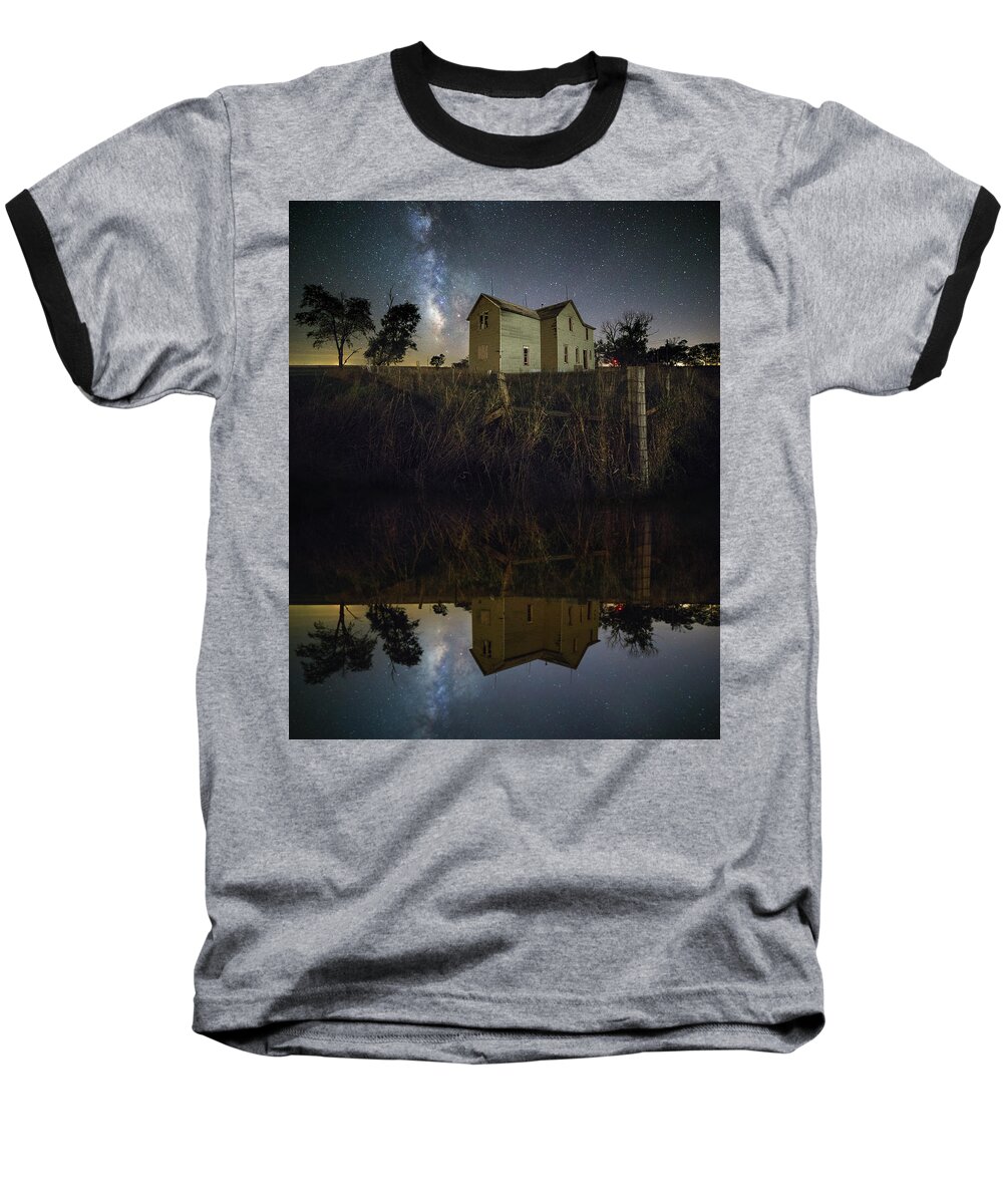 Milky Way Baseball T-Shirt featuring the photograph Mirror, mirror by Aaron J Groen