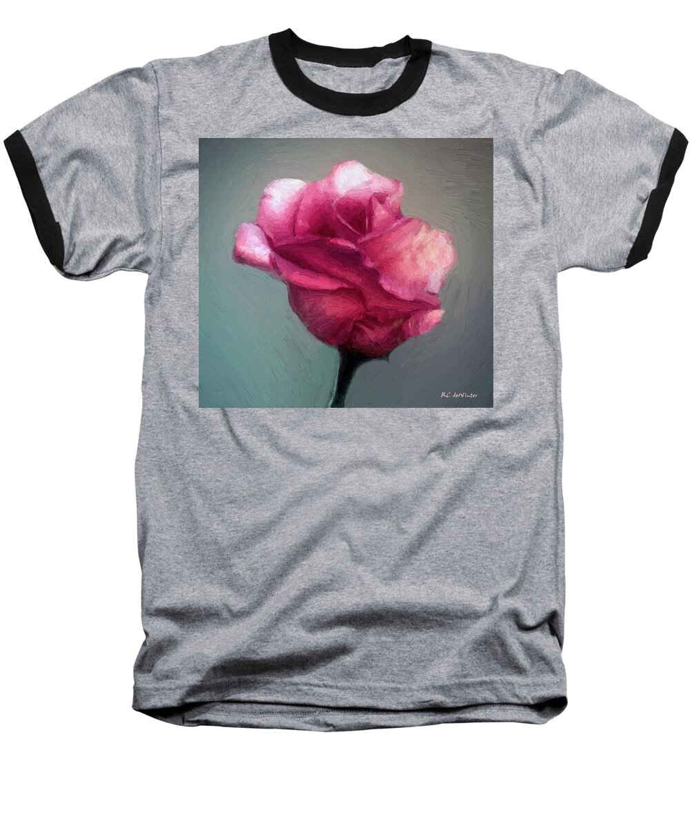 Rose Baseball T-Shirt featuring the painting Miss Melanie by RC DeWinter