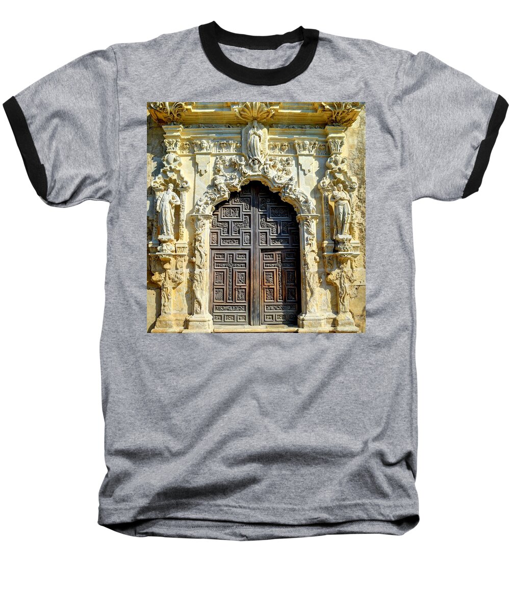 San Jose Baseball T-Shirt featuring the photograph Mission Door by David Morefield