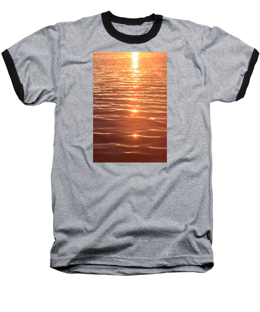 Molten Lake Baseball T-Shirt featuring the photograph Molten Lake by Bonnie Follett