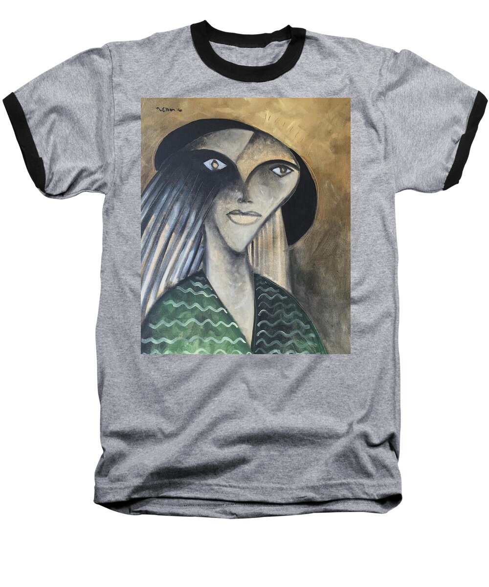 Abstract Baseball T-Shirt featuring the painting MOMENTS The Medium by Mark M Mellon