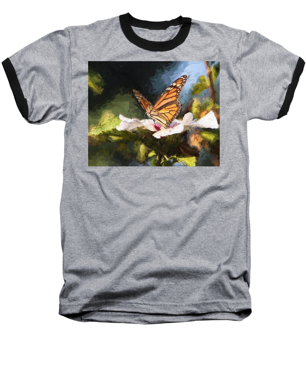 Monarch Baseball T-Shirt featuring the photograph Monarch2 by John Freidenberg