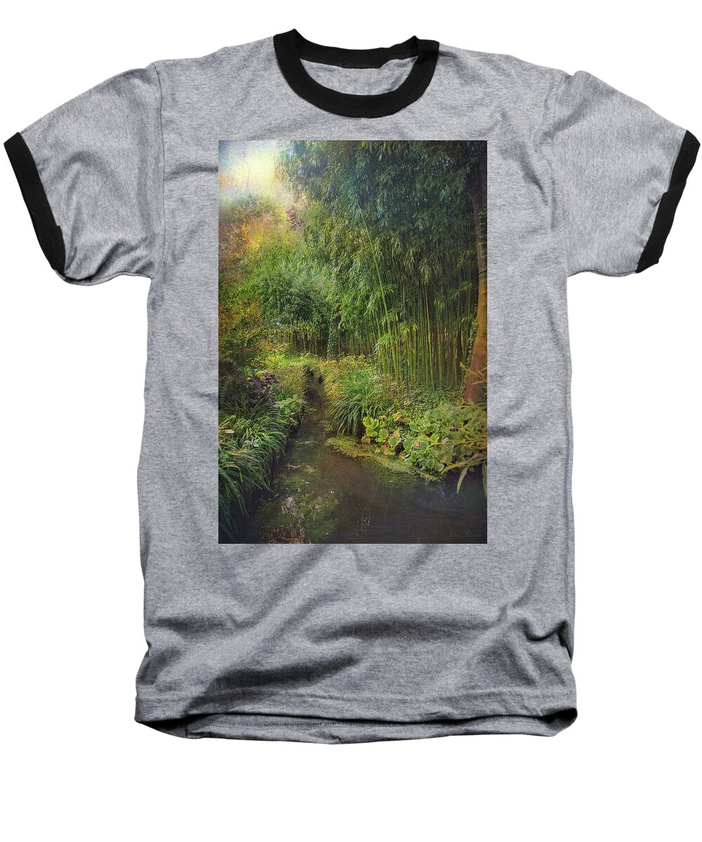 Monet Baseball T-Shirt featuring the photograph Monets Paradise by John Rivera