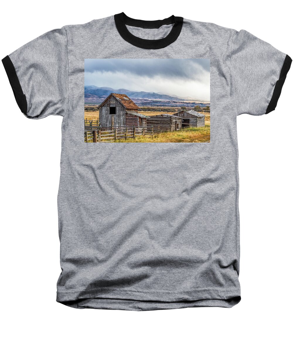 Barn Baseball T-Shirt featuring the photograph Montana Scenery by Paul Freidlund