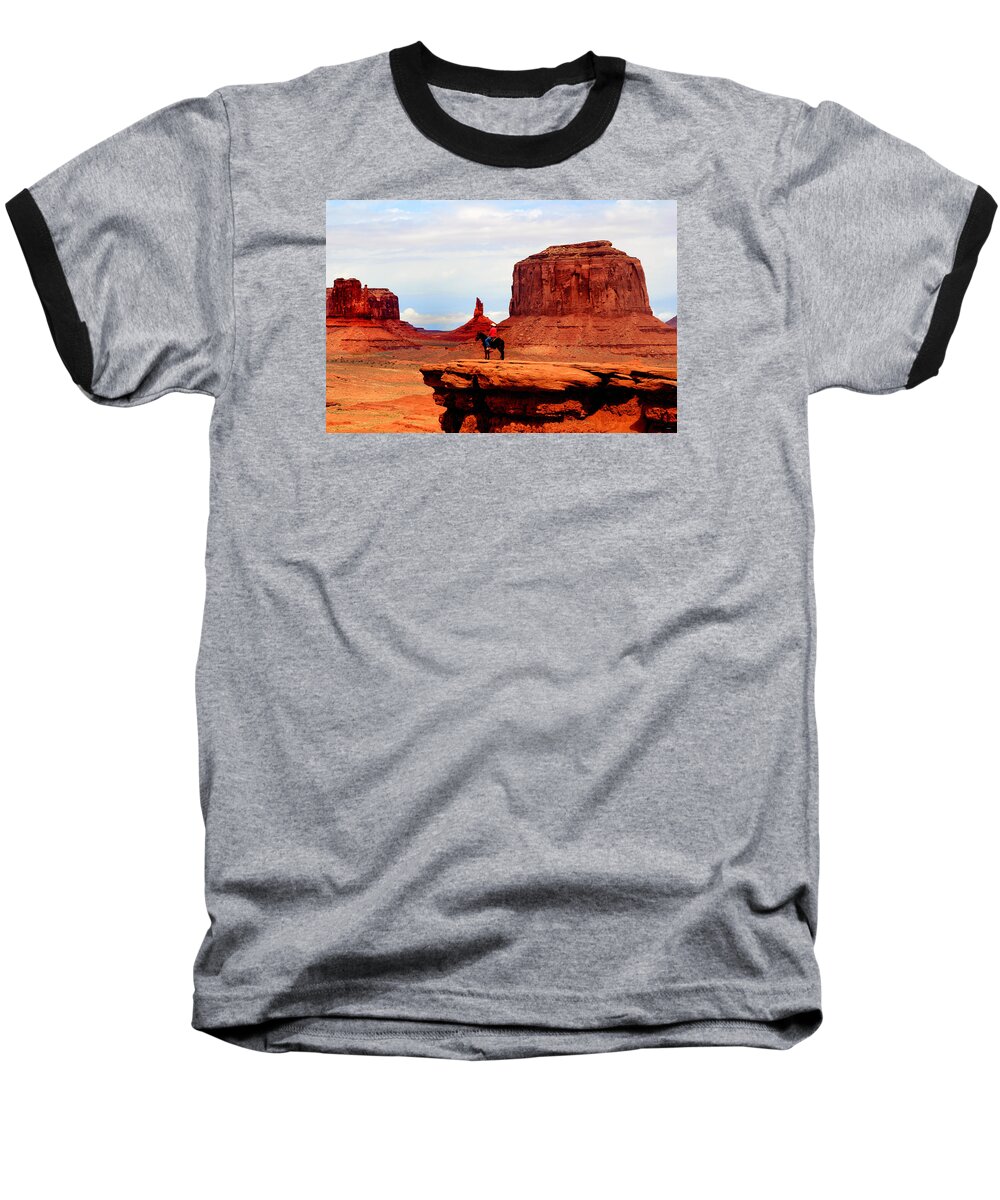 Utah Baseball T-Shirt featuring the photograph Monument Valley by Tom Prendergast