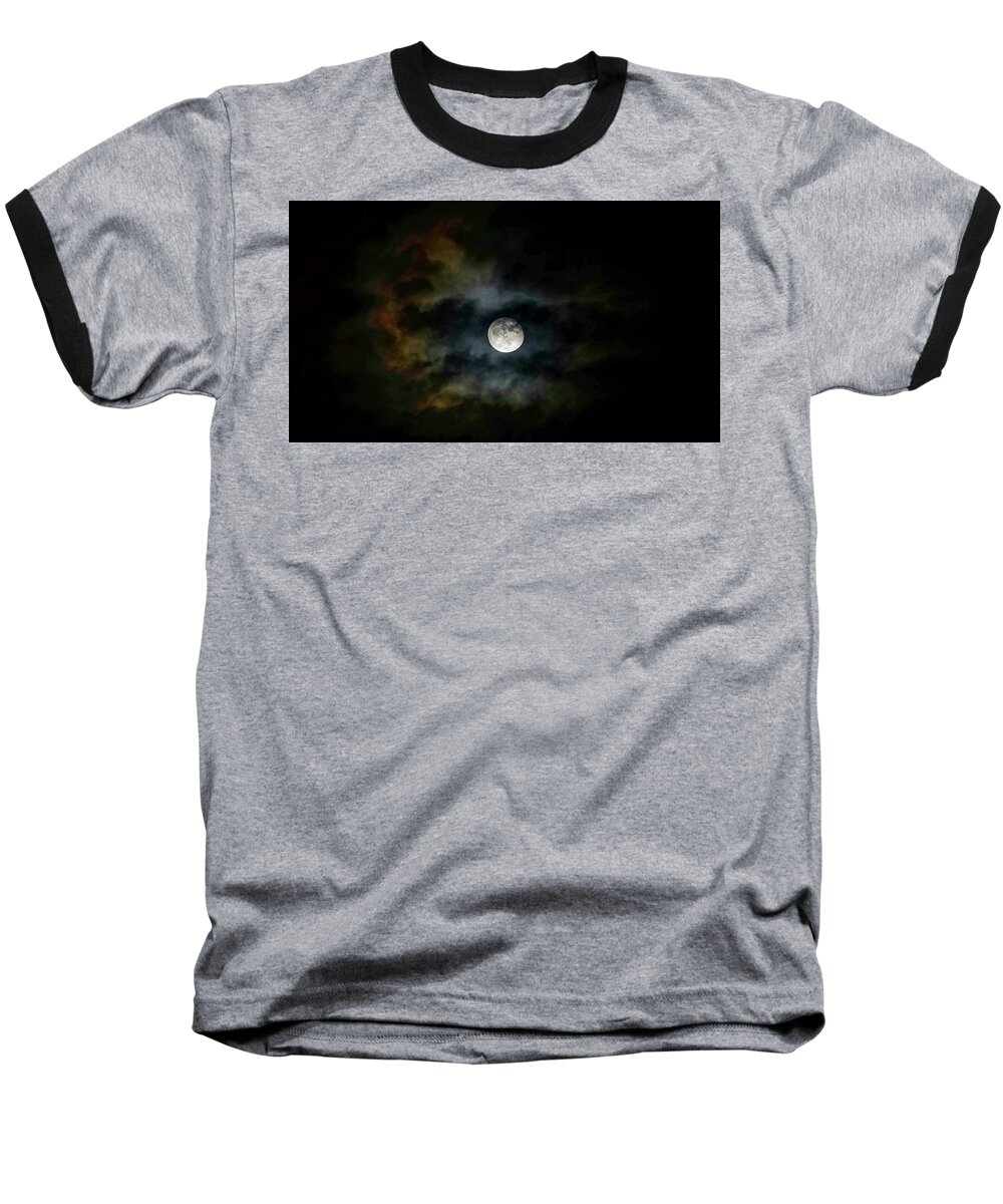  Baseball T-Shirt featuring the photograph Moon Glow by Jessie Henry