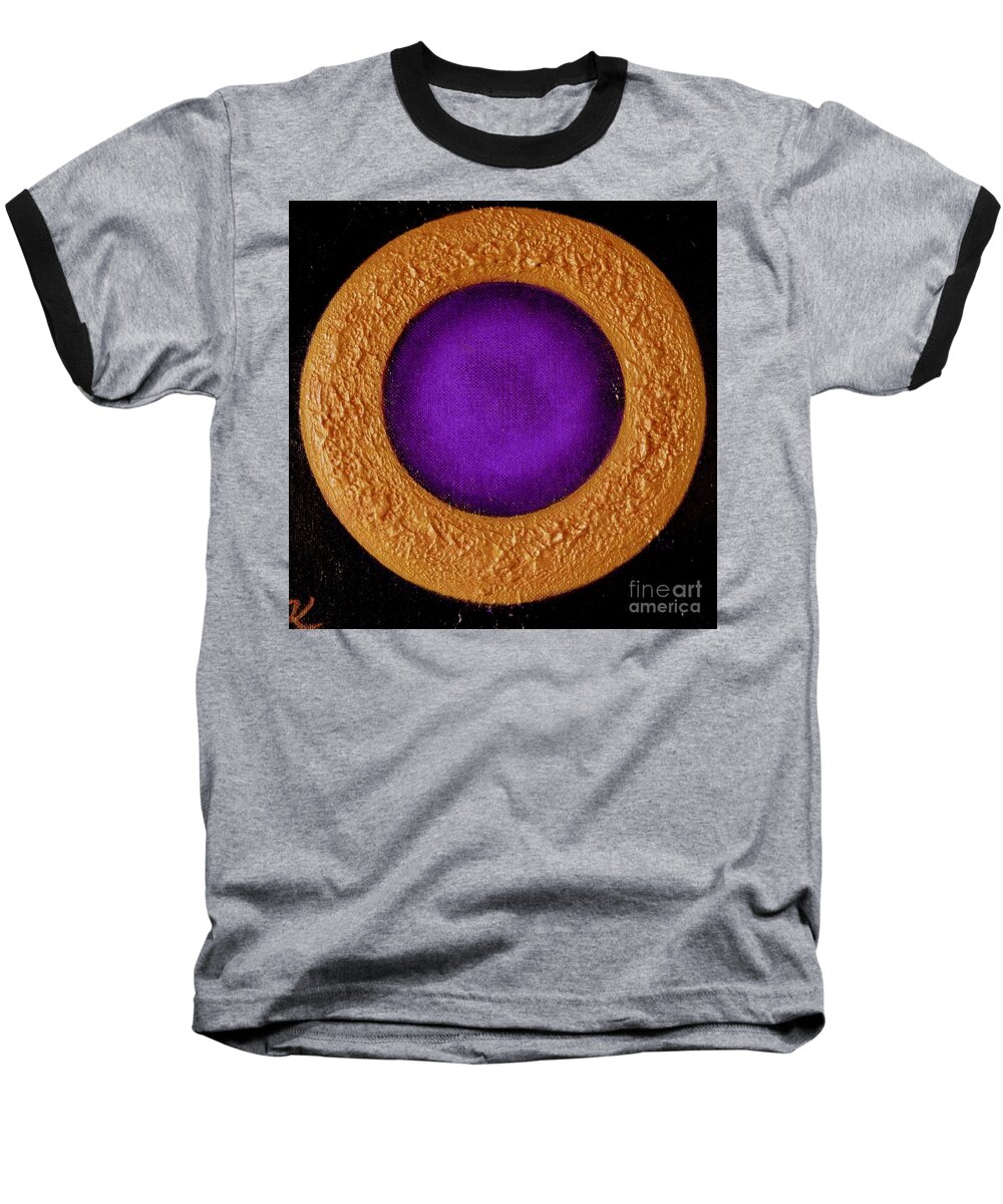 Moon.light Baseball T-Shirt featuring the painting Moon Light by Kumiko Mayer