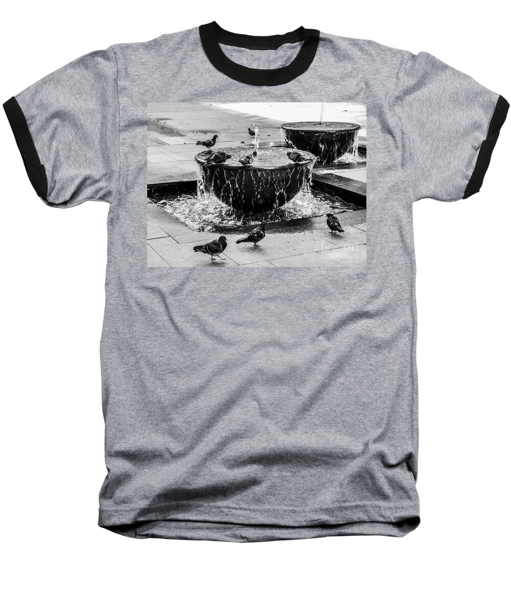 Fountain Baseball T-Shirt featuring the photograph Morning Bath in Sydney by Lexa Harpell