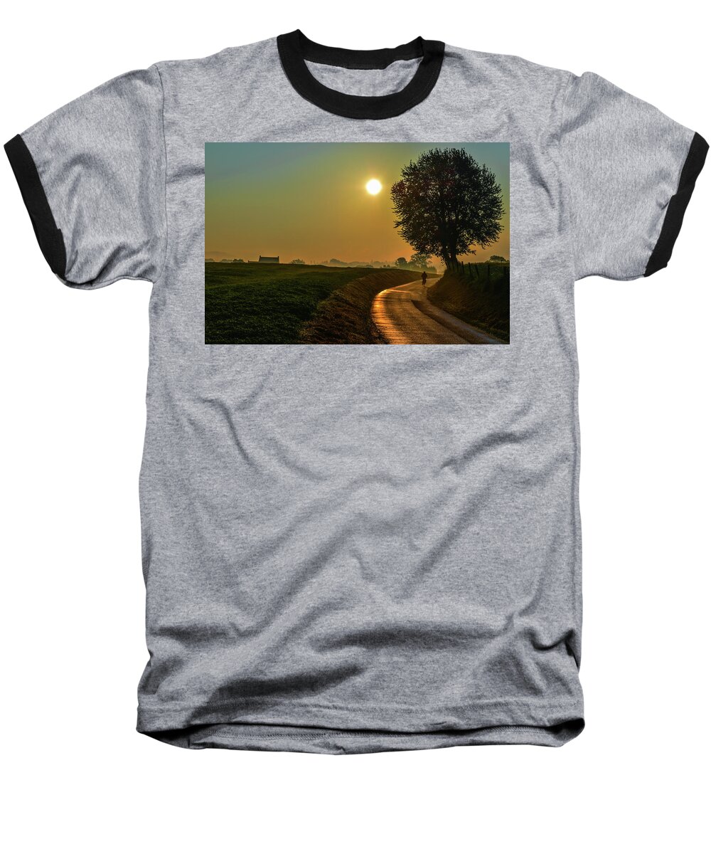 Dew Baseball T-Shirt featuring the photograph Morning Dew in Color by Rainer Kersten