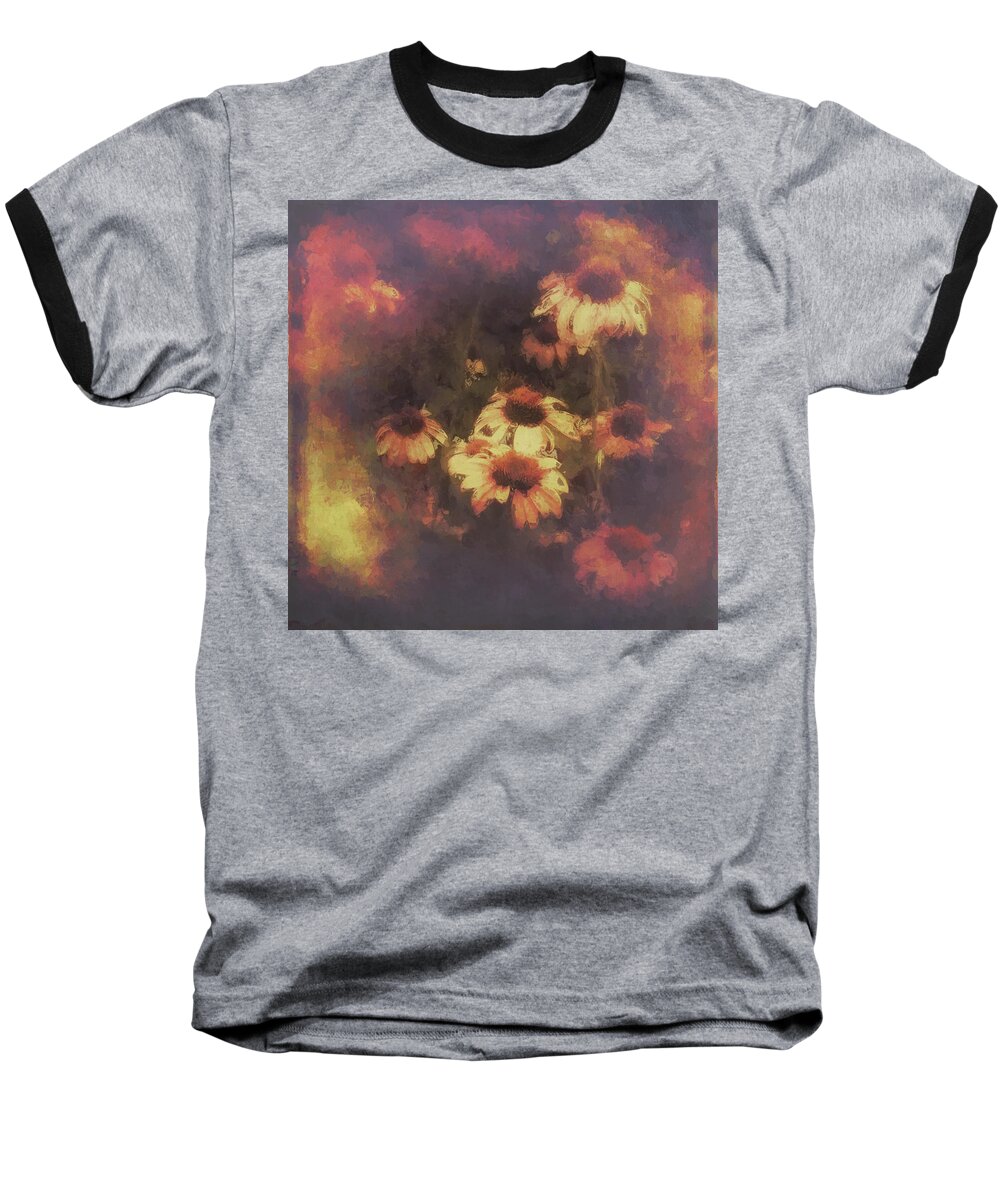 Digital Art Baseball T-Shirt featuring the photograph Morning Fire - Fierce Flower Beauty by Melissa D Johnston