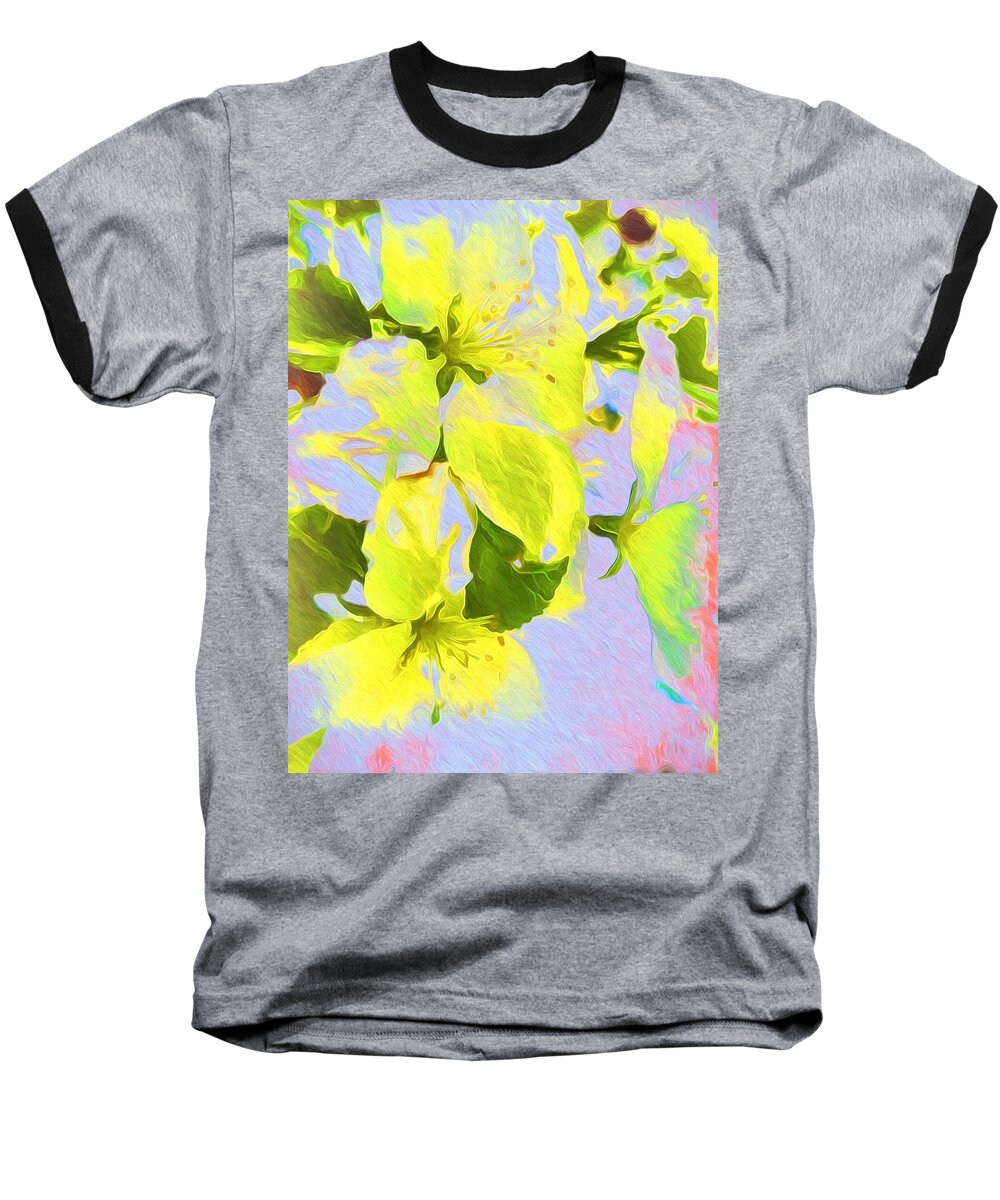 Floral Baseball T-Shirt featuring the photograph Morning Floral by Kathy Bassett