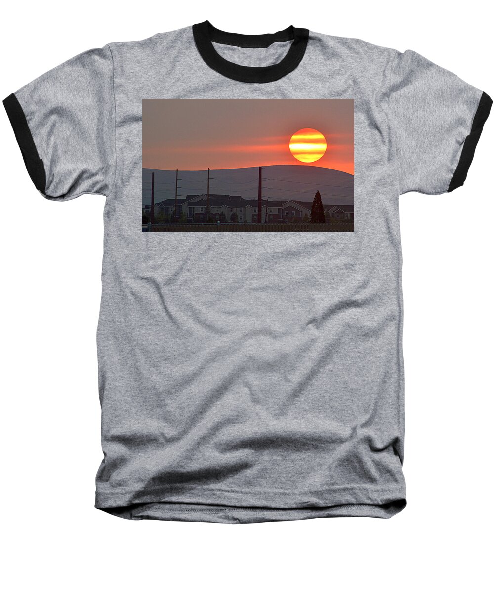 Scenic Baseball T-Shirt featuring the photograph Morning Has Broken by AJ Schibig