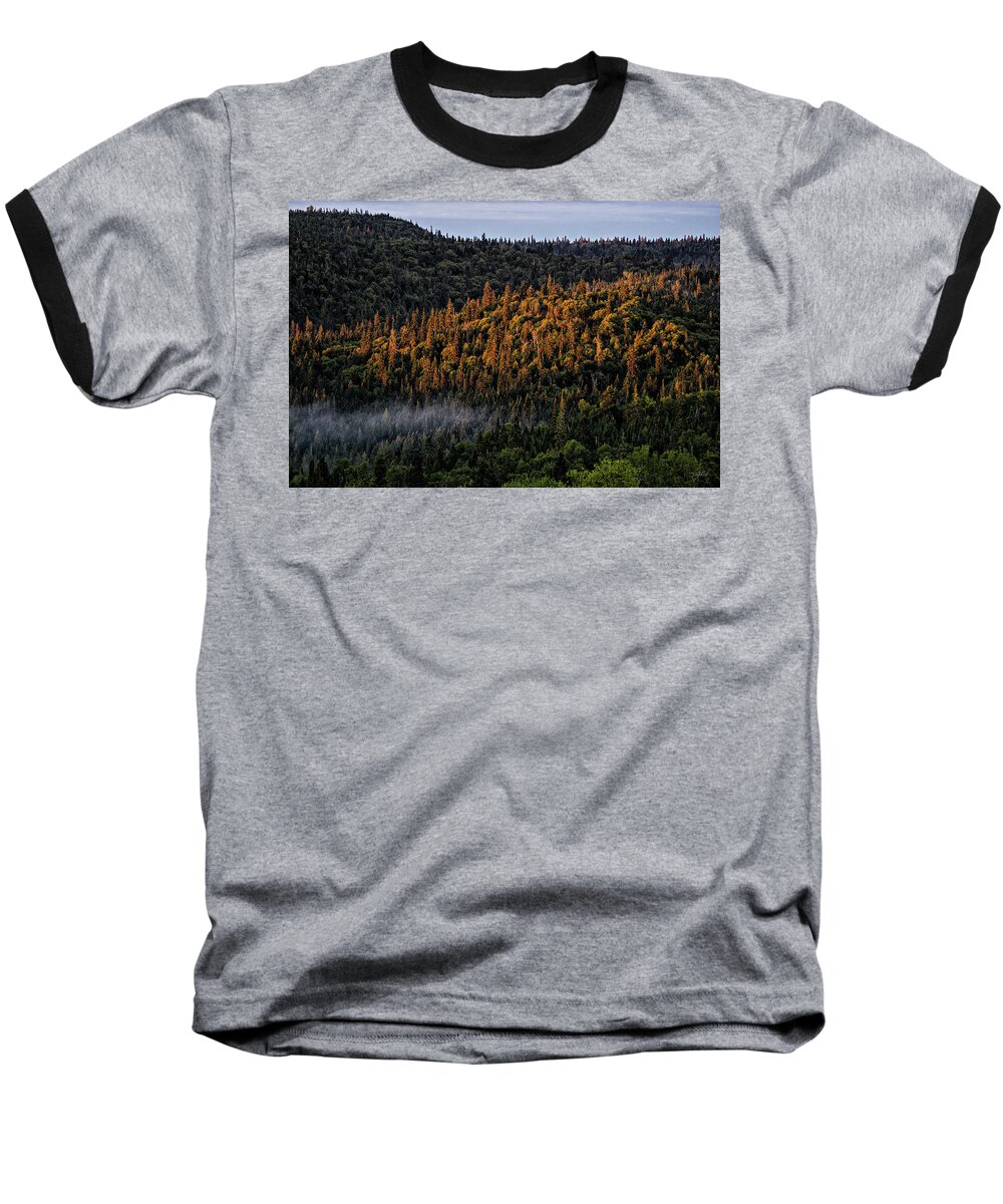  Environment Baseball T-Shirt featuring the photograph Morning Kiss by Doug Gibbons