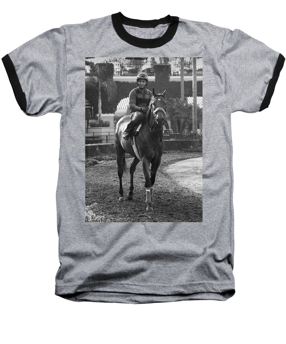 Horse Baseball T-Shirt featuring the photograph Morning Ride by Dusty Wynne
