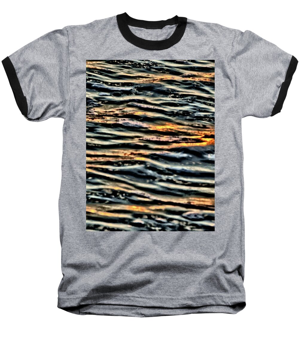 Background Baseball T-Shirt featuring the digital art Morning Surf by Vincent Green