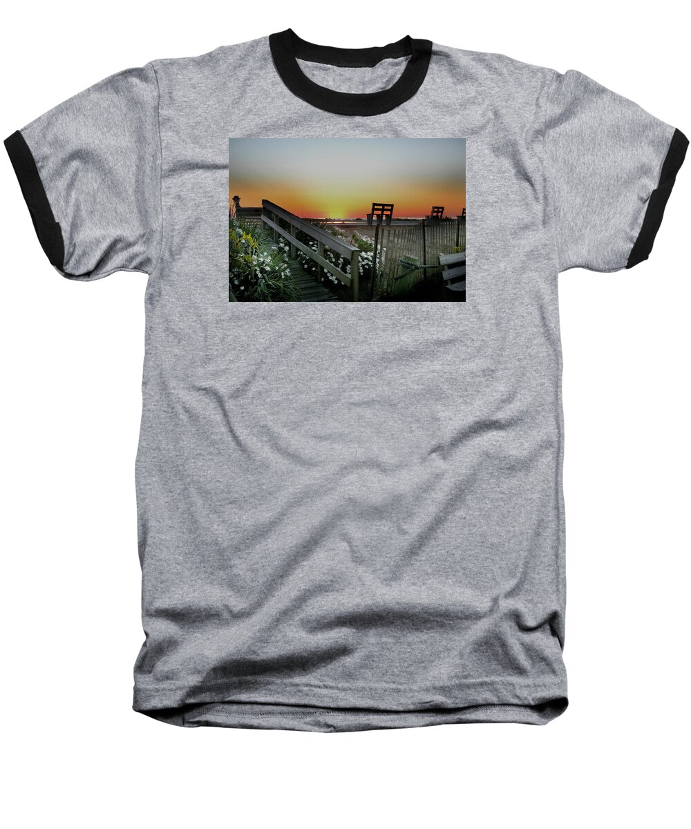 Beach Baseball T-Shirt featuring the photograph Morning View by Skip Willits