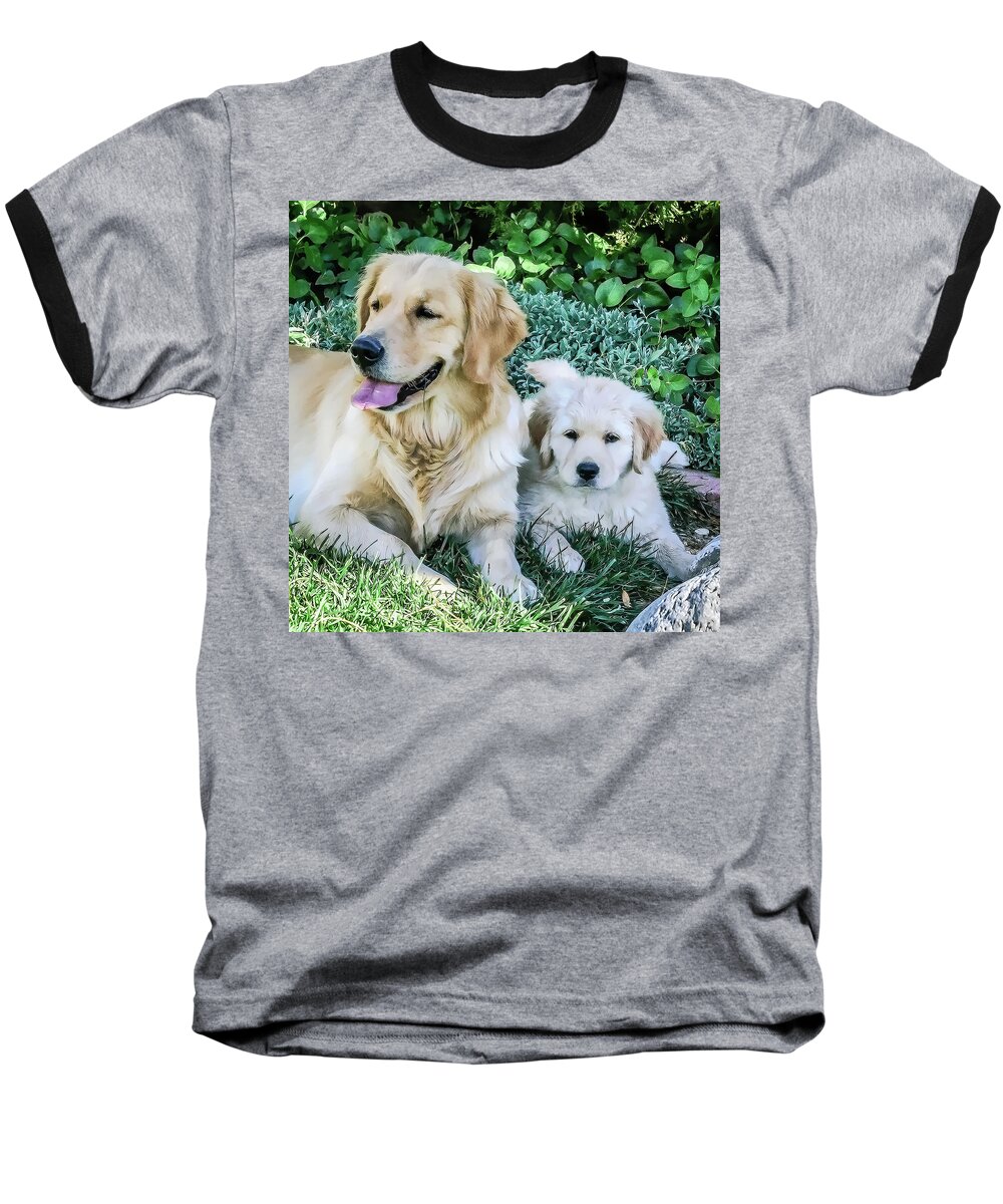 Pup Baseball T-Shirt featuring the photograph Mother and pup by Jennifer Grossnickle