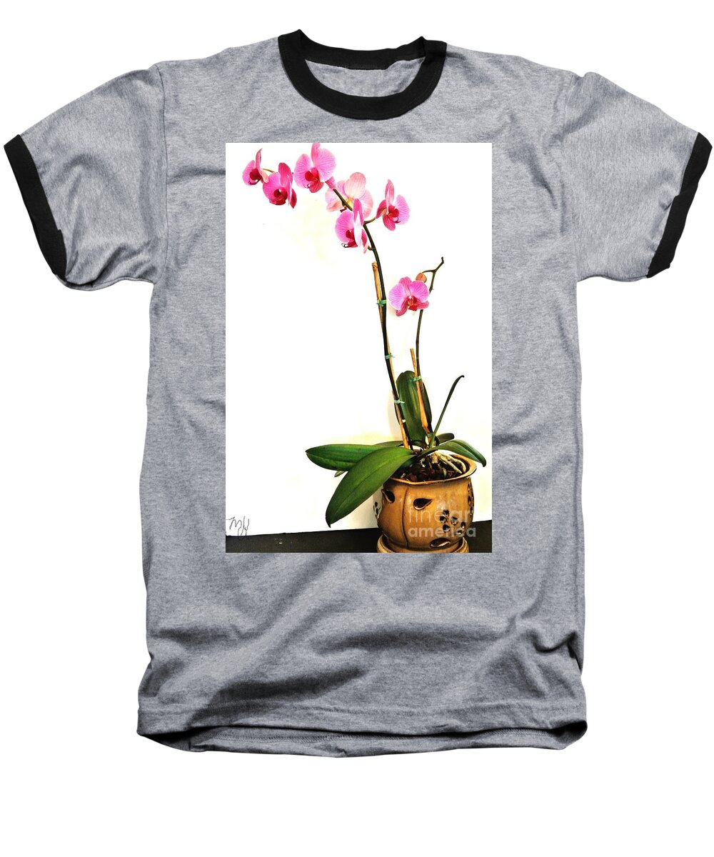 Photo Baseball T-Shirt featuring the photograph Mothers Day Orchid by Marsha Heiken