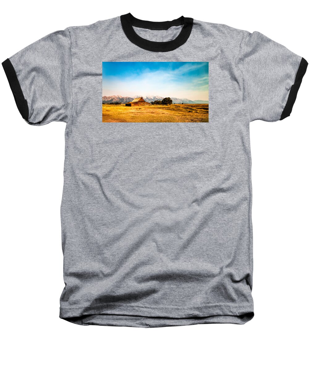 Wyoming Baseball T-Shirt featuring the photograph Moulton Barn by Cathy Donohoue