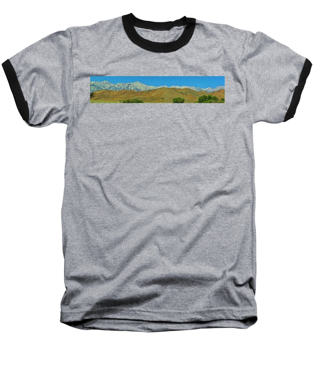 Mount Whitney Baseball T-Shirt featuring the photograph Mount Whitney Panorama by L J Oakes