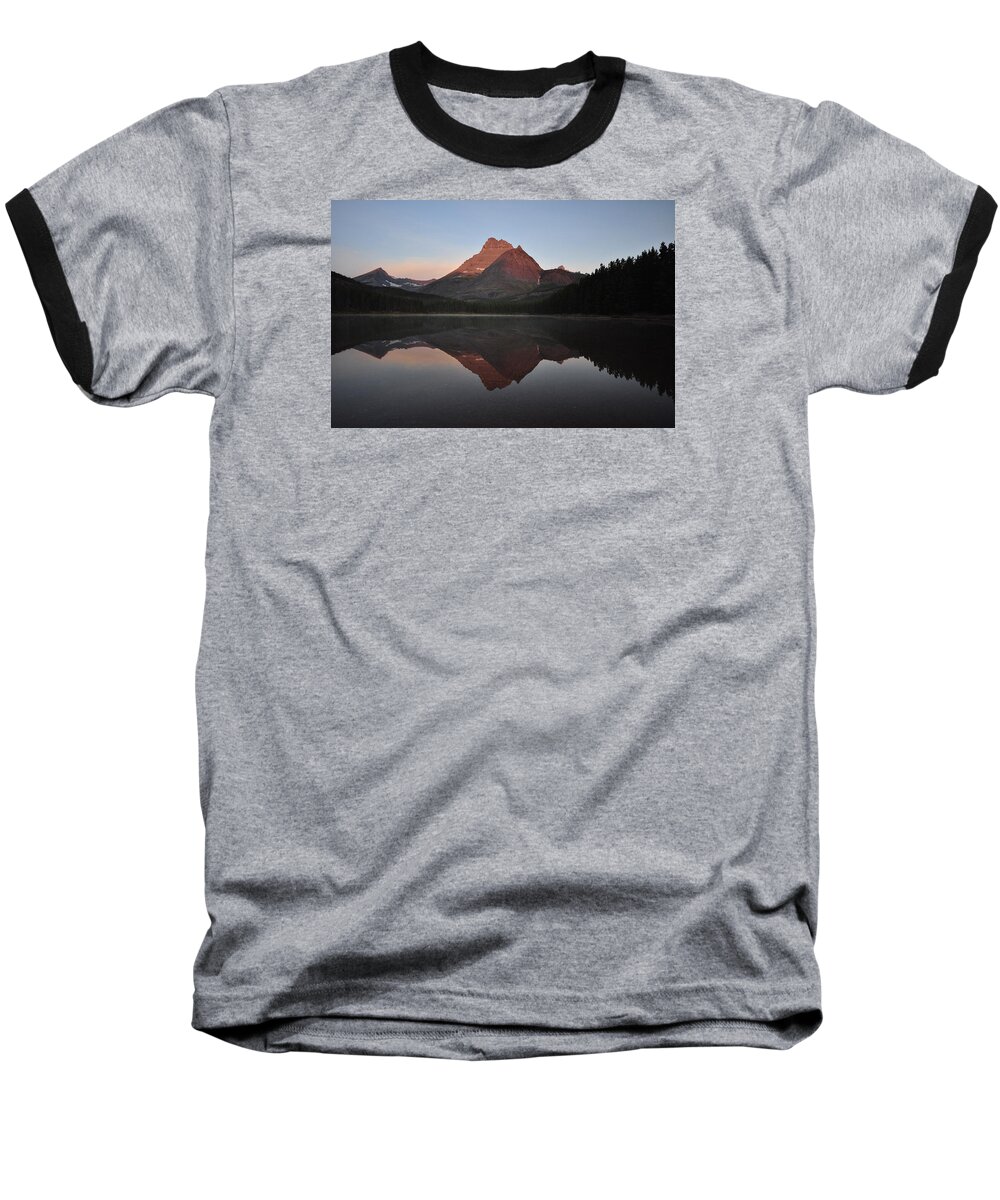 Mountain Baseball T-Shirt featuring the photograph Mount Wilbur, Glacier National Park by Jedediah Hohf