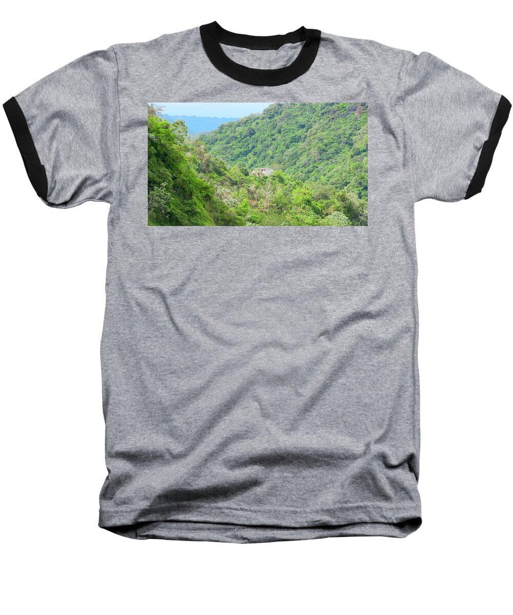 House Build In The Mountains Of Adjuntas Baseball T-Shirt featuring the photograph Mountain Home by Walter Rivera-Santos