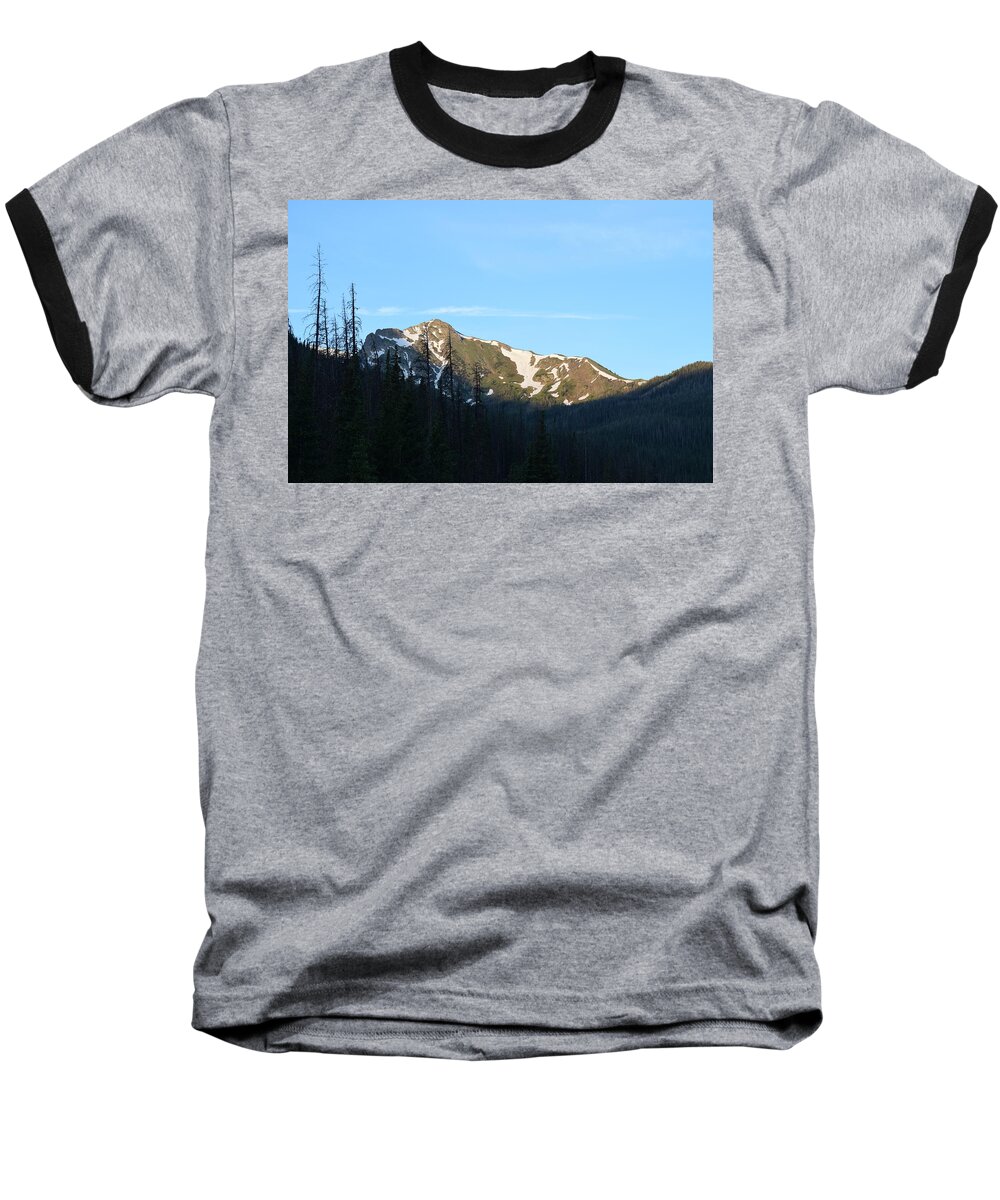 Pines Baseball T-Shirt featuring the photograph Mountain in Rocky Mountian NP CO by Margarethe Binkley