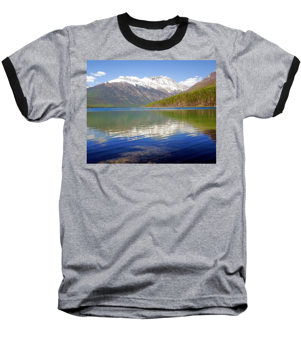 Glacier National Park Baseball T-Shirt featuring the photograph Mountain Lake 4 by Marty Koch