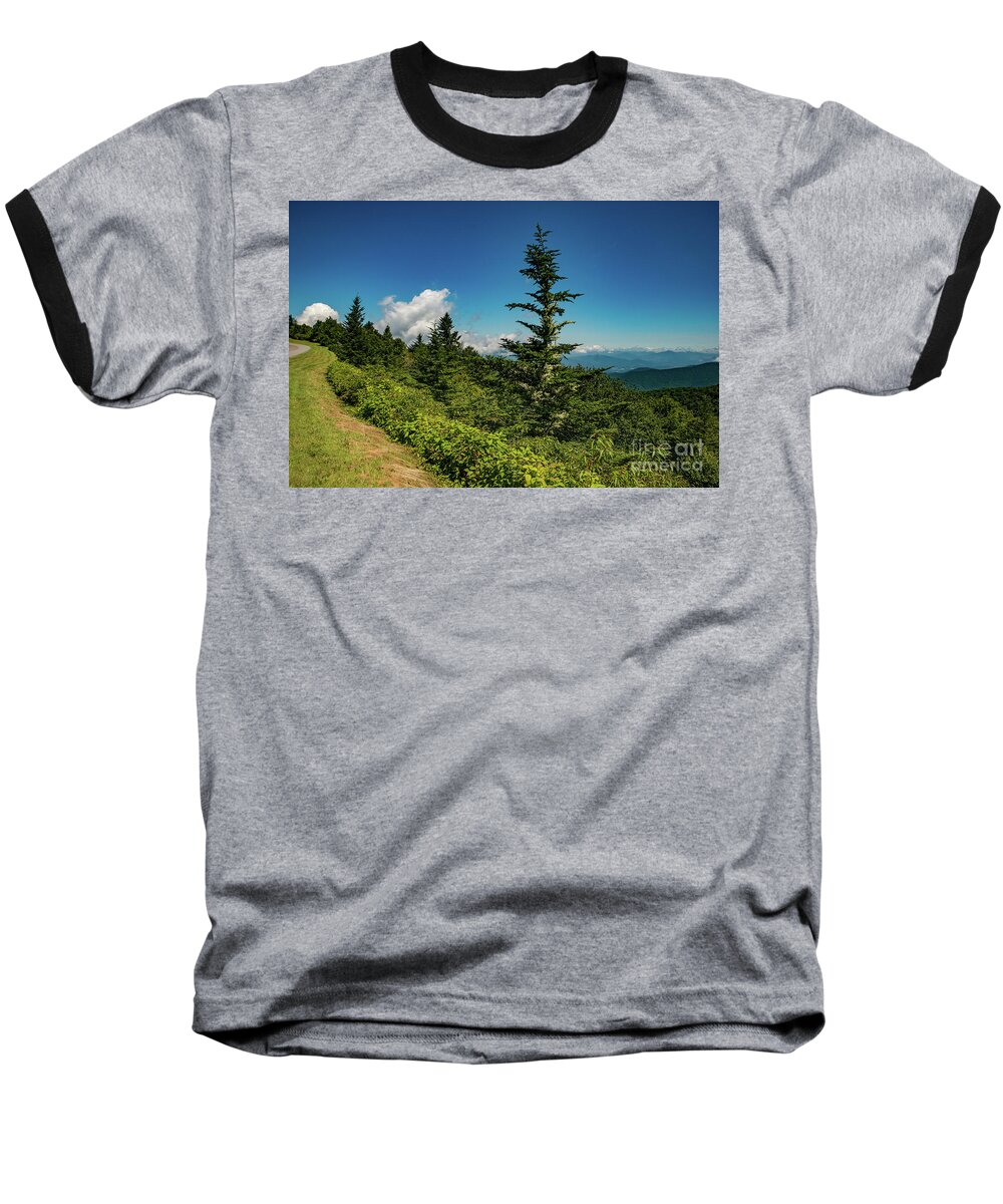 Great Smoky Mountains Baseball T-Shirt featuring the photograph Mountains by Buddy Morrison