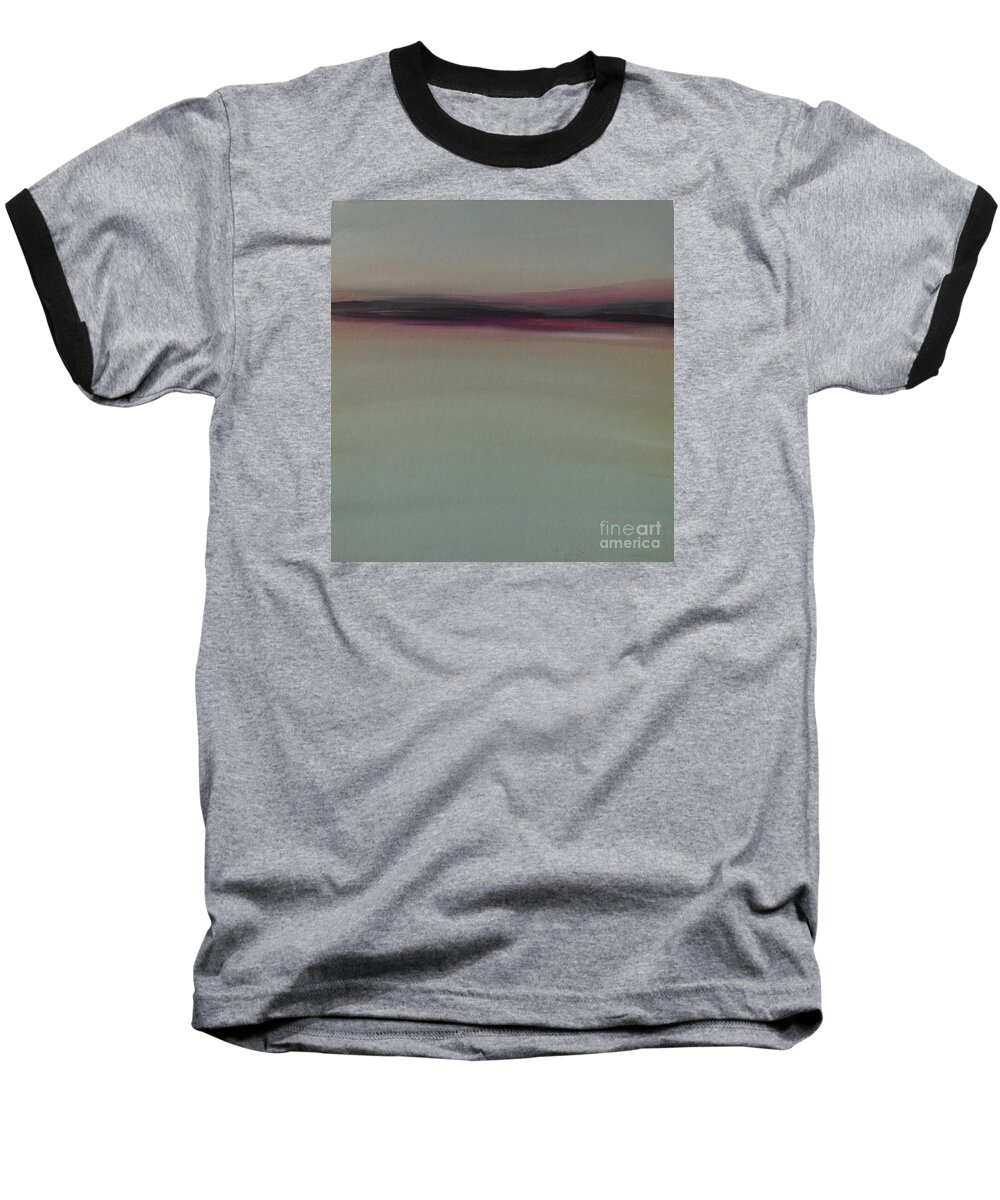 Landscape Baseball T-Shirt featuring the painting Mountains at Dawn by Michelle Abrams