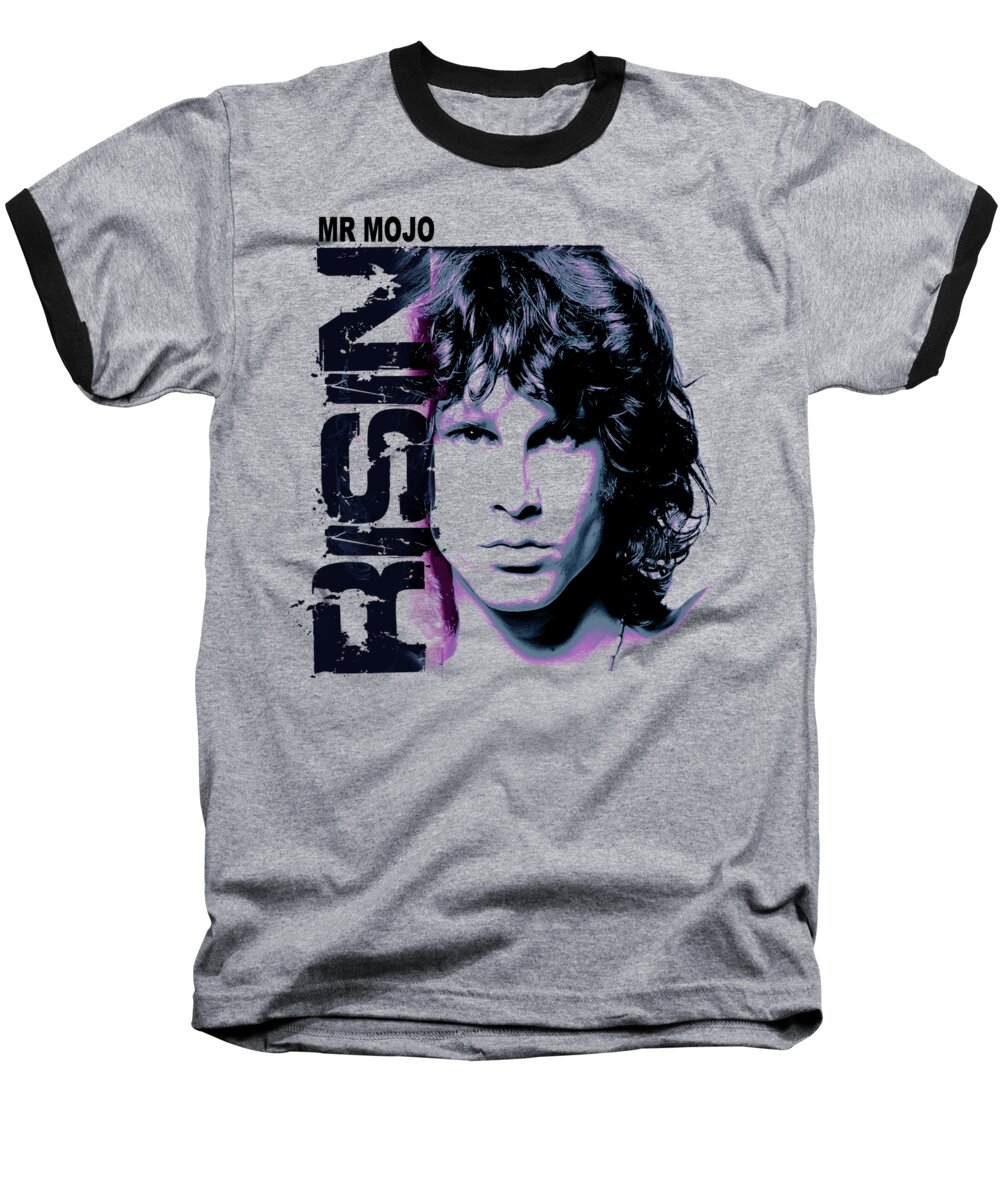 The Doors Baseball T-Shirt featuring the digital art Mr Mojo Risin by Mal Bray