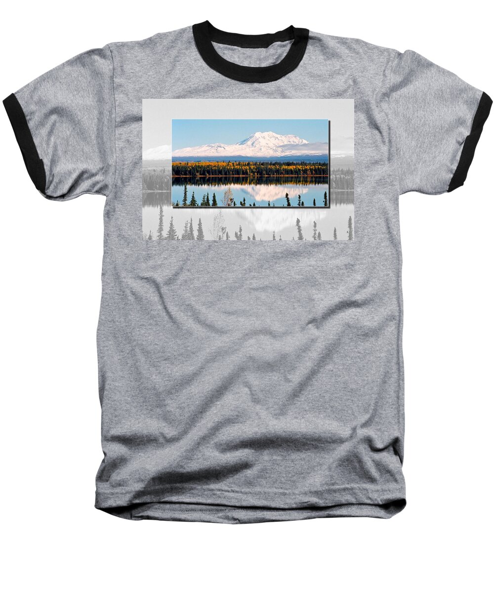 Alaska Baseball T-Shirt featuring the photograph Mt. Drum - Alaska by Juergen Weiss