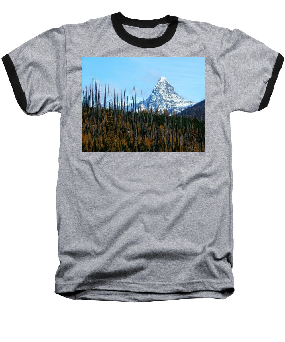 Fall Baseball T-Shirt featuring the photograph Mt St Nicolas After the Fire by Tracey Vivar