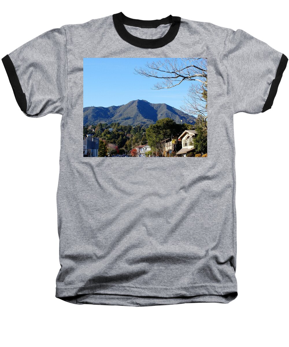 Mount Tamalpais Baseball T-Shirt featuring the photograph Mt Tamalpais View from Mill Valley by Ben Upham III