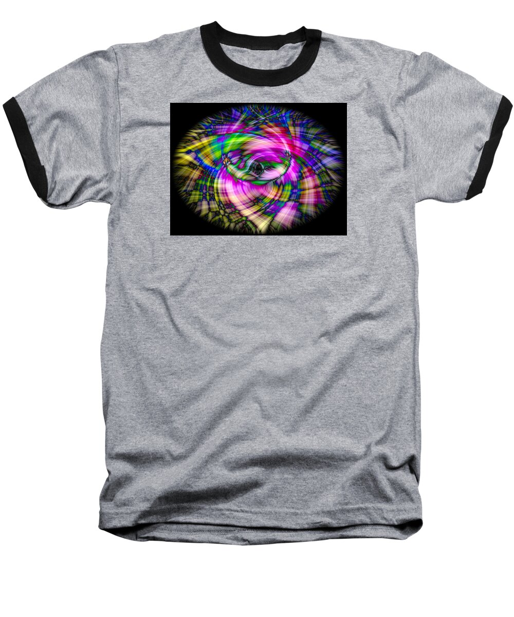Abstract Baseball T-Shirt featuring the photograph Multicolored Plaid by Penny Lisowski
