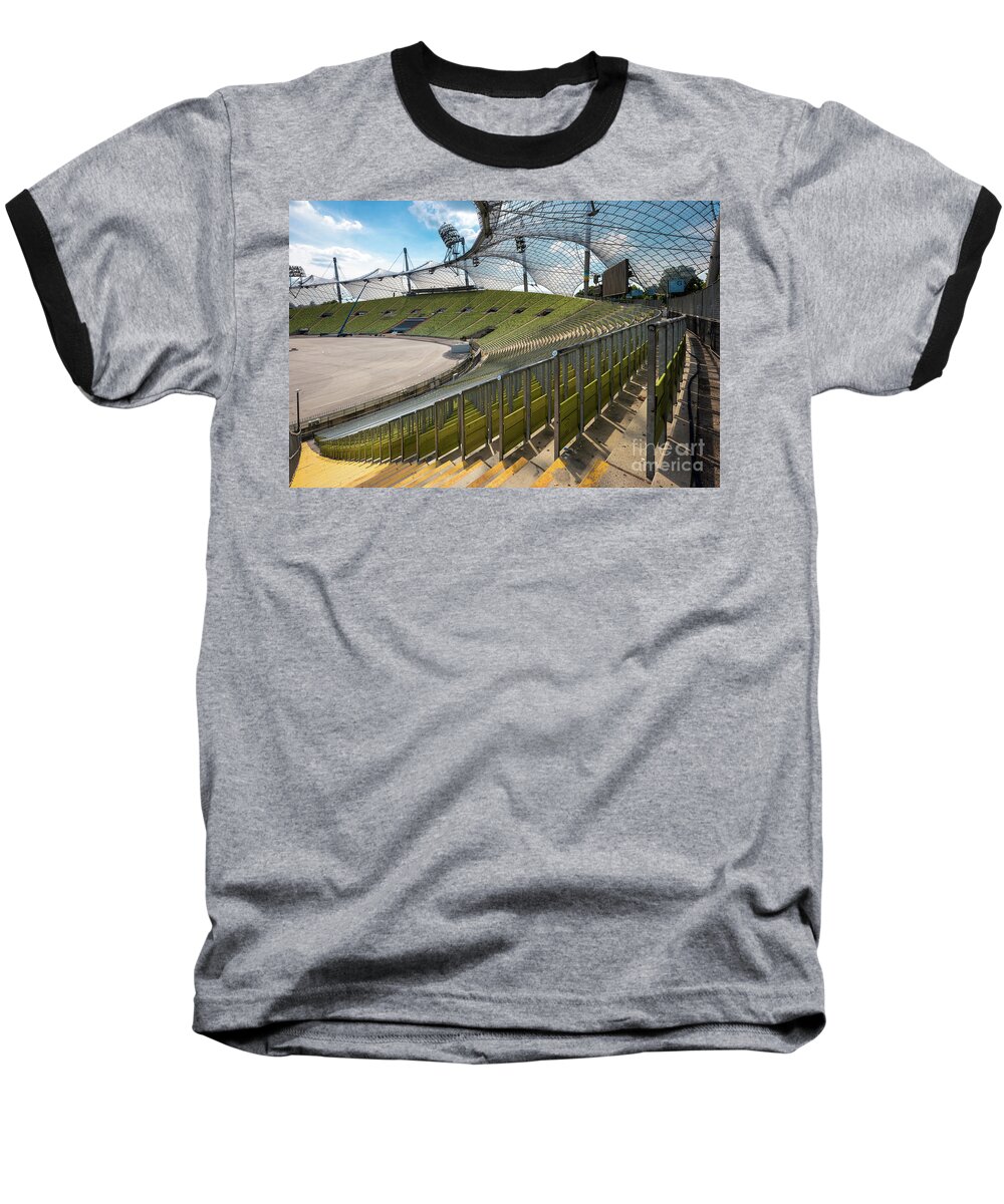 Munich Baseball T-Shirt featuring the photograph Munich - Olympic Stadium by Juergen Klust
