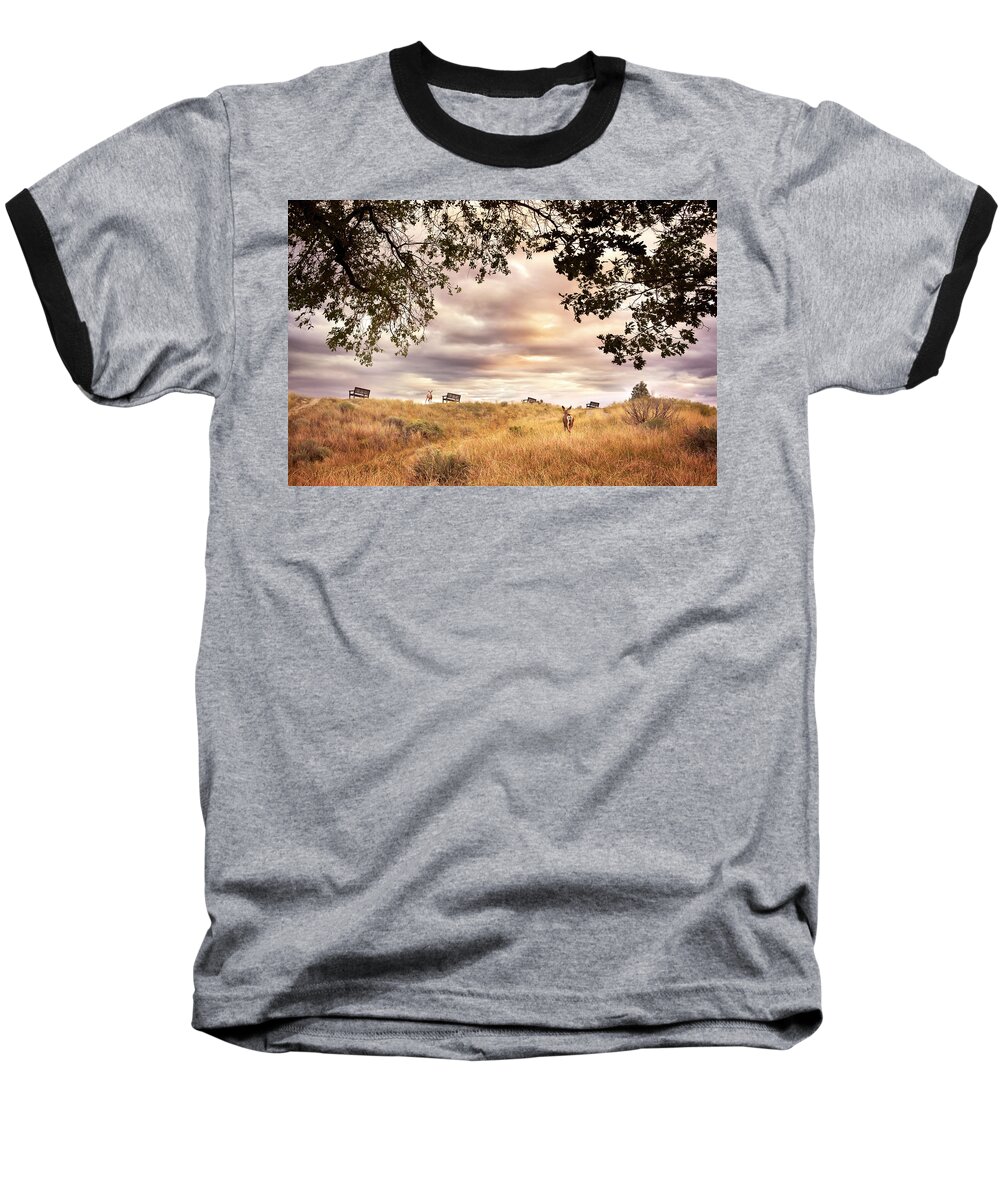 Munson Mountain Baseball T-Shirt featuring the photograph Munson Morning by John Poon