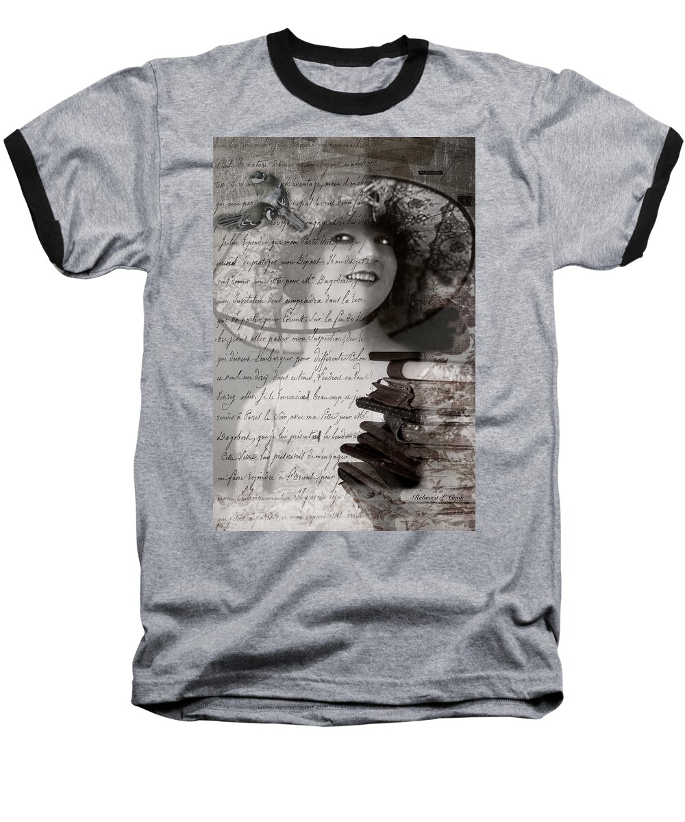 My Fair Lady Baseball T-Shirt featuring the digital art My Fair Lady by Bellesouth Studio