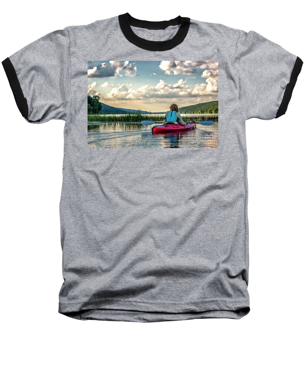 Sea Baseball T-Shirt featuring the photograph My therapy by Joann Long