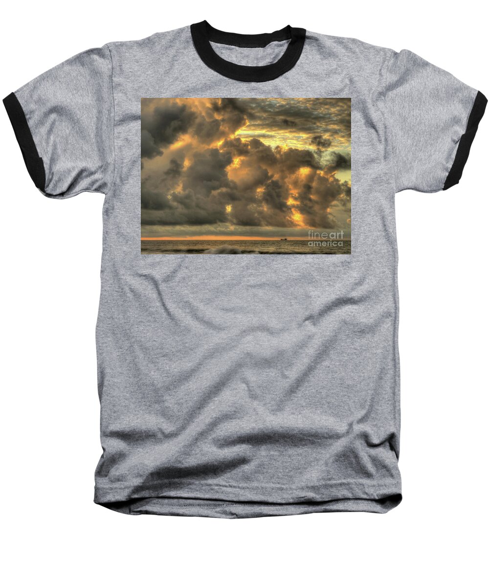 Sunrise Baseball T-Shirt featuring the photograph Myrtle Beach Seascape by Jeff Breiman