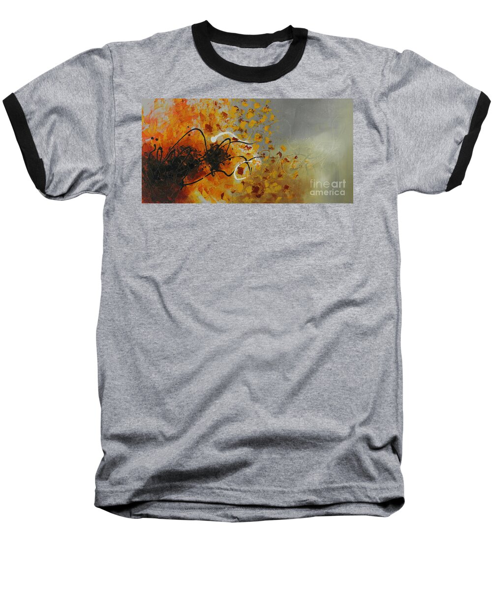 Abstract Baseball T-Shirt featuring the painting Mystery by Preethi Mathialagan