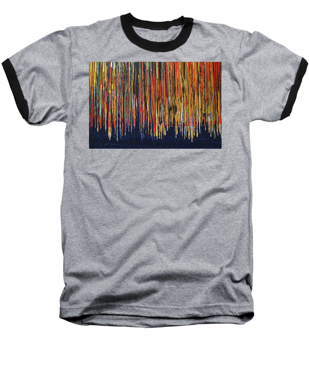 Fusionart Baseball T-Shirt featuring the painting Mystic Forest by Ralph White