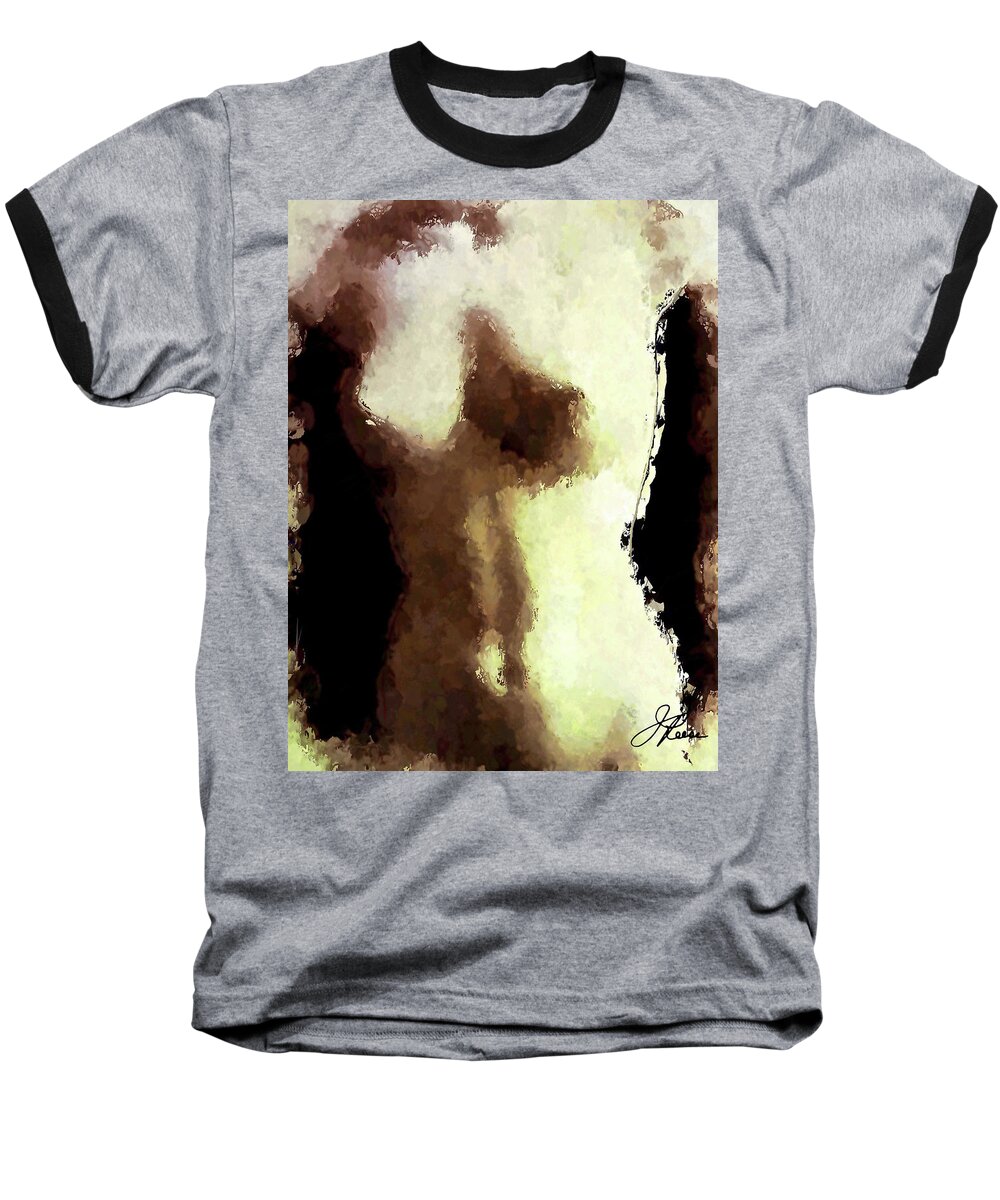 Nude Female Torso Baseball T-Shirt featuring the painting Naked Female Torso by Joan Reese