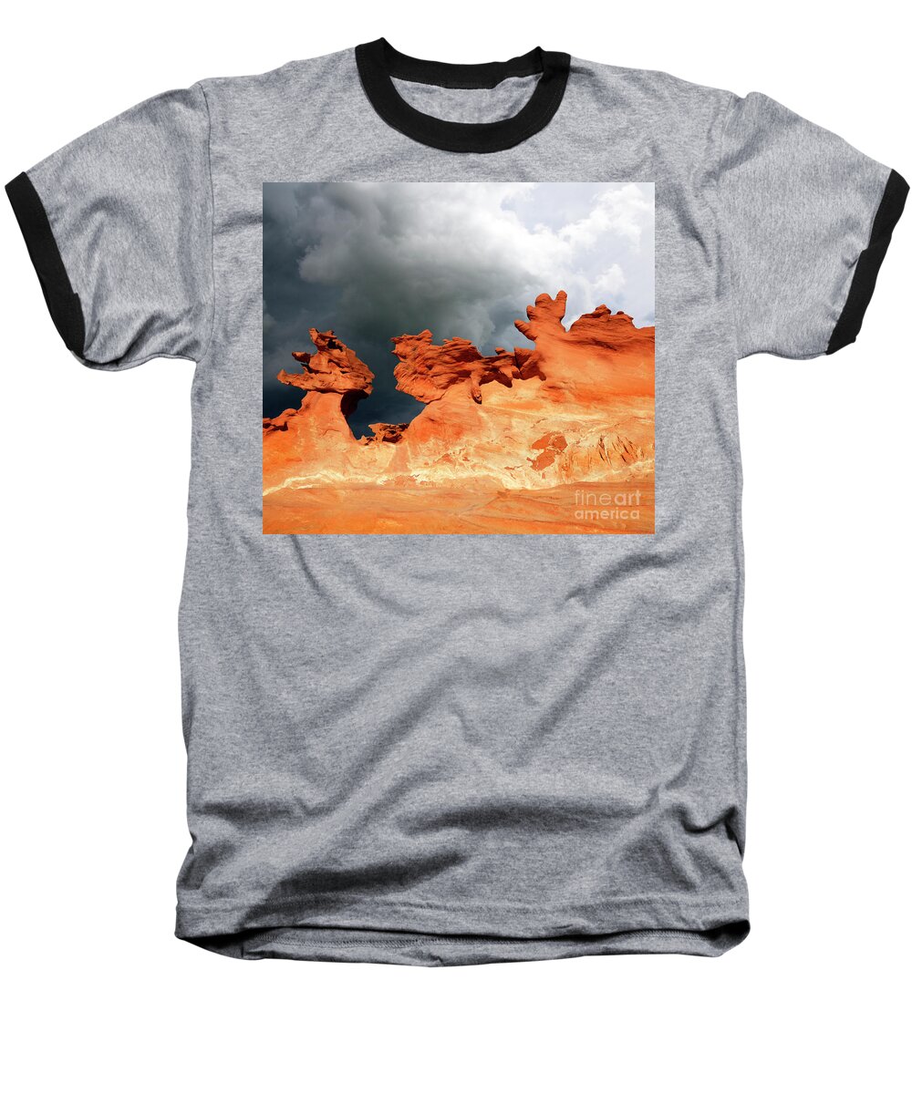 Hoodoo Baseball T-Shirt featuring the photograph Nature's Artistry Nevada by Bob Christopher
