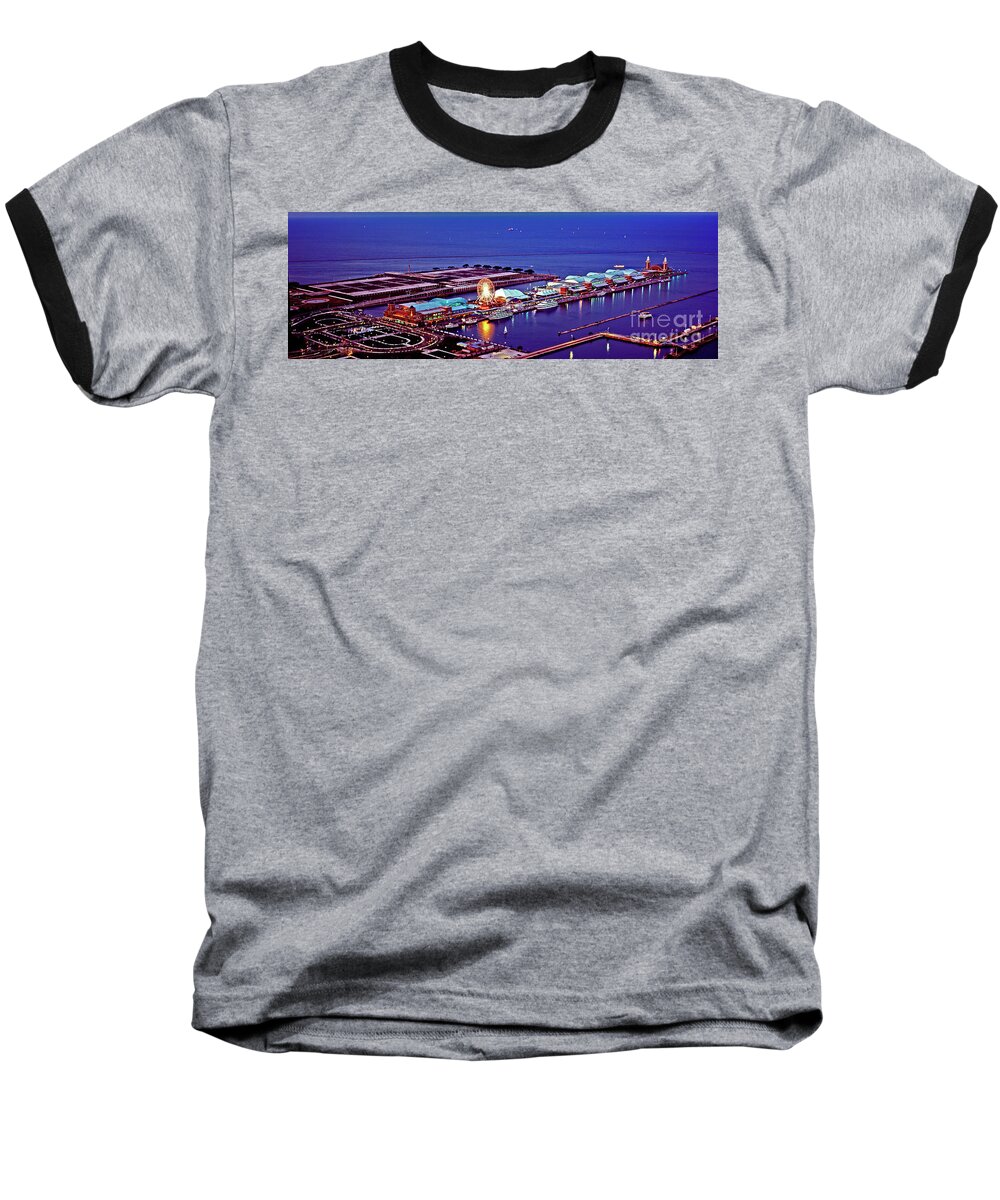 Navy Baseball T-Shirt featuring the photograph Navy Pier by Tom Jelen