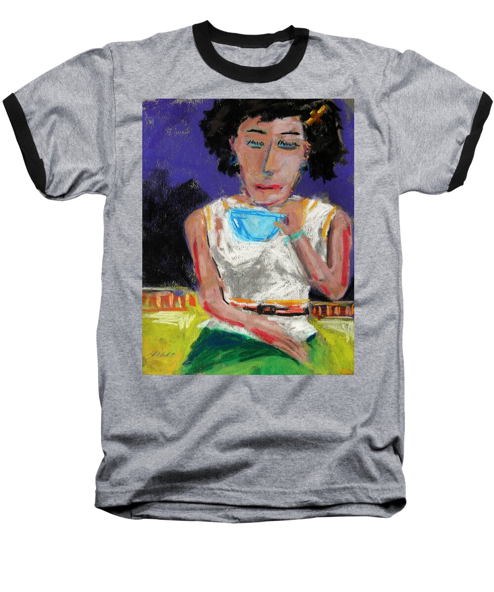 Coffee Baseball T-Shirt featuring the painting Need Coffee by John Williams
