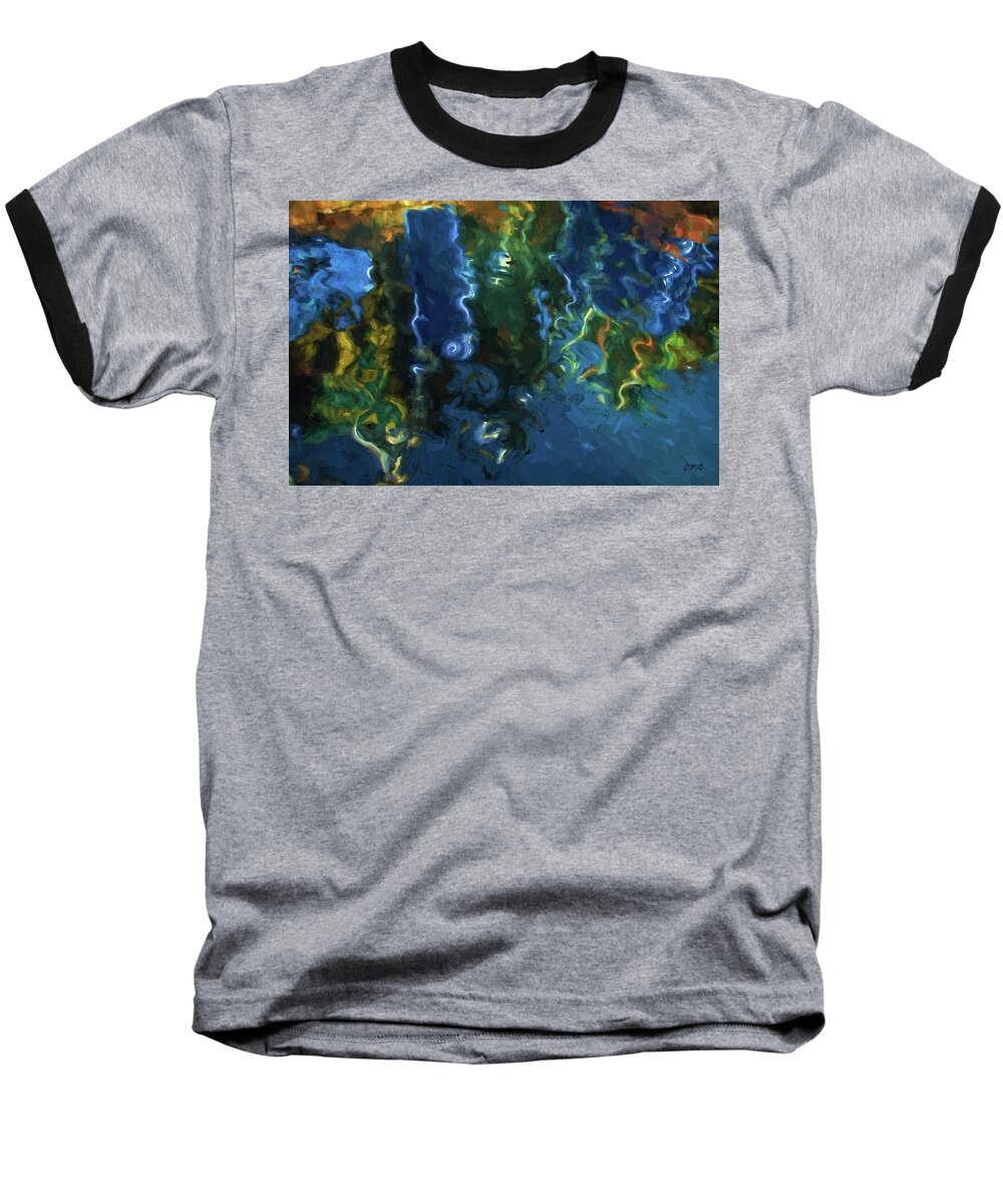 Abstract Baseball T-Shirt featuring the photograph New Bedford Waterfront III by David Gordon