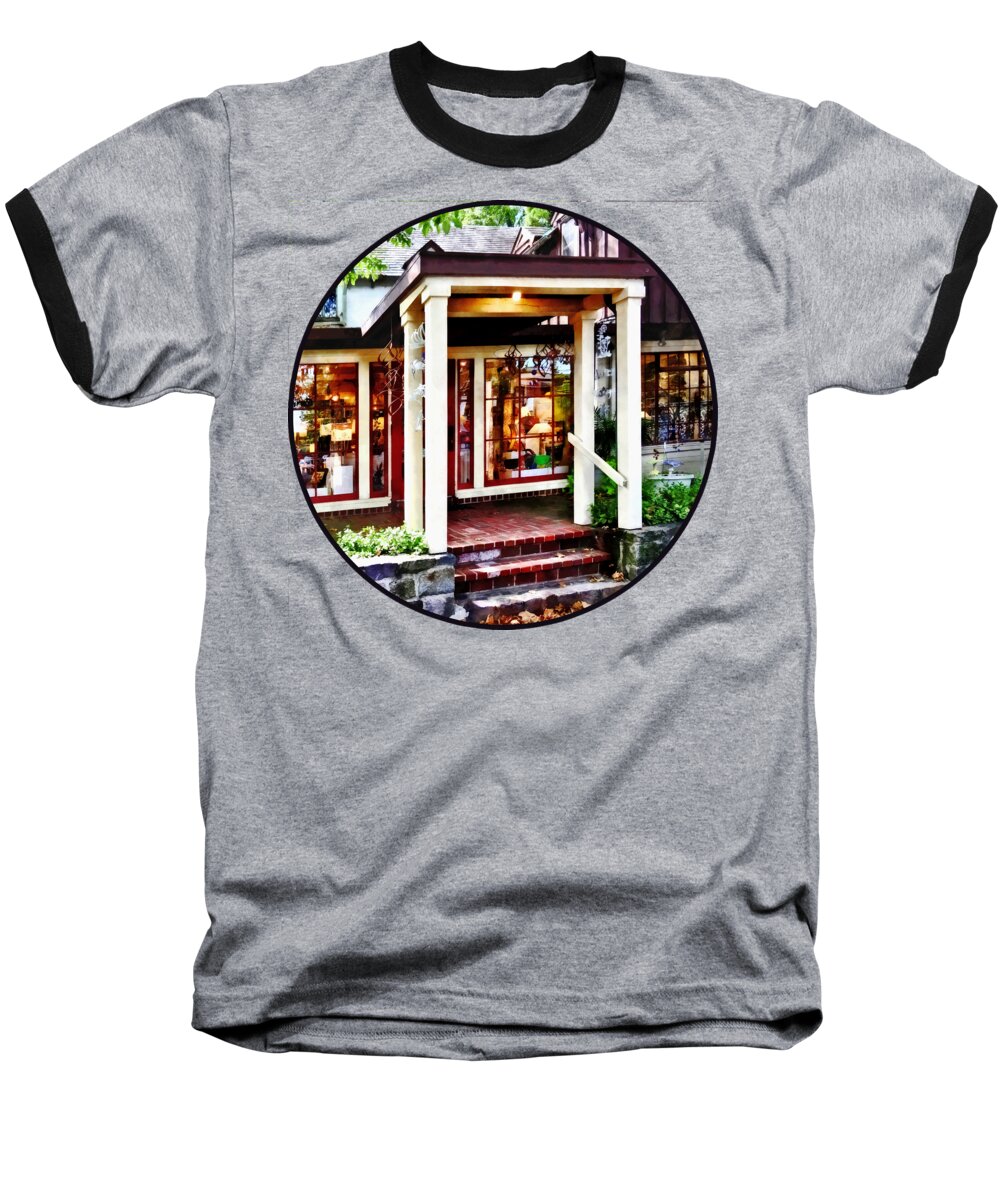 New Hope Baseball T-Shirt featuring the photograph New Hope PA - Craft Shop by Susan Savad